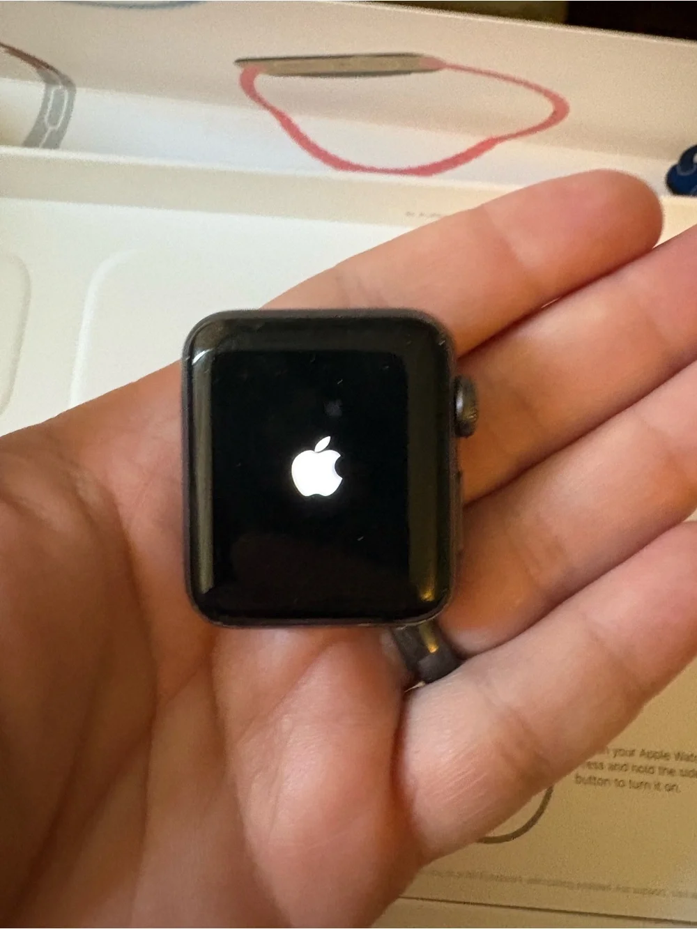 Apple Watch Series 3, 38mm with Black Silicone Sport Band
